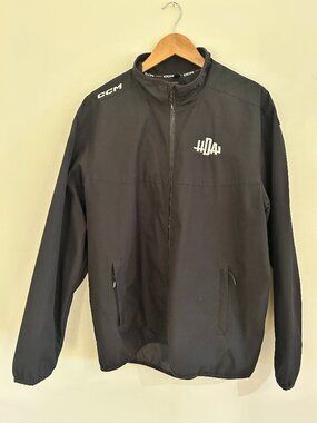 CCM Hockey GOHL League Full Zip Windbreaker Jacket Black Men's XL